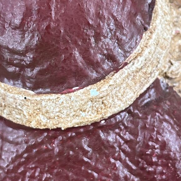 Vintage Folk Art Resin Santa Claus Old World with Trumpet Signed 1989 MF. S7619 - Picture 9 of 14